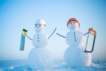 snowmen ready for home construction
