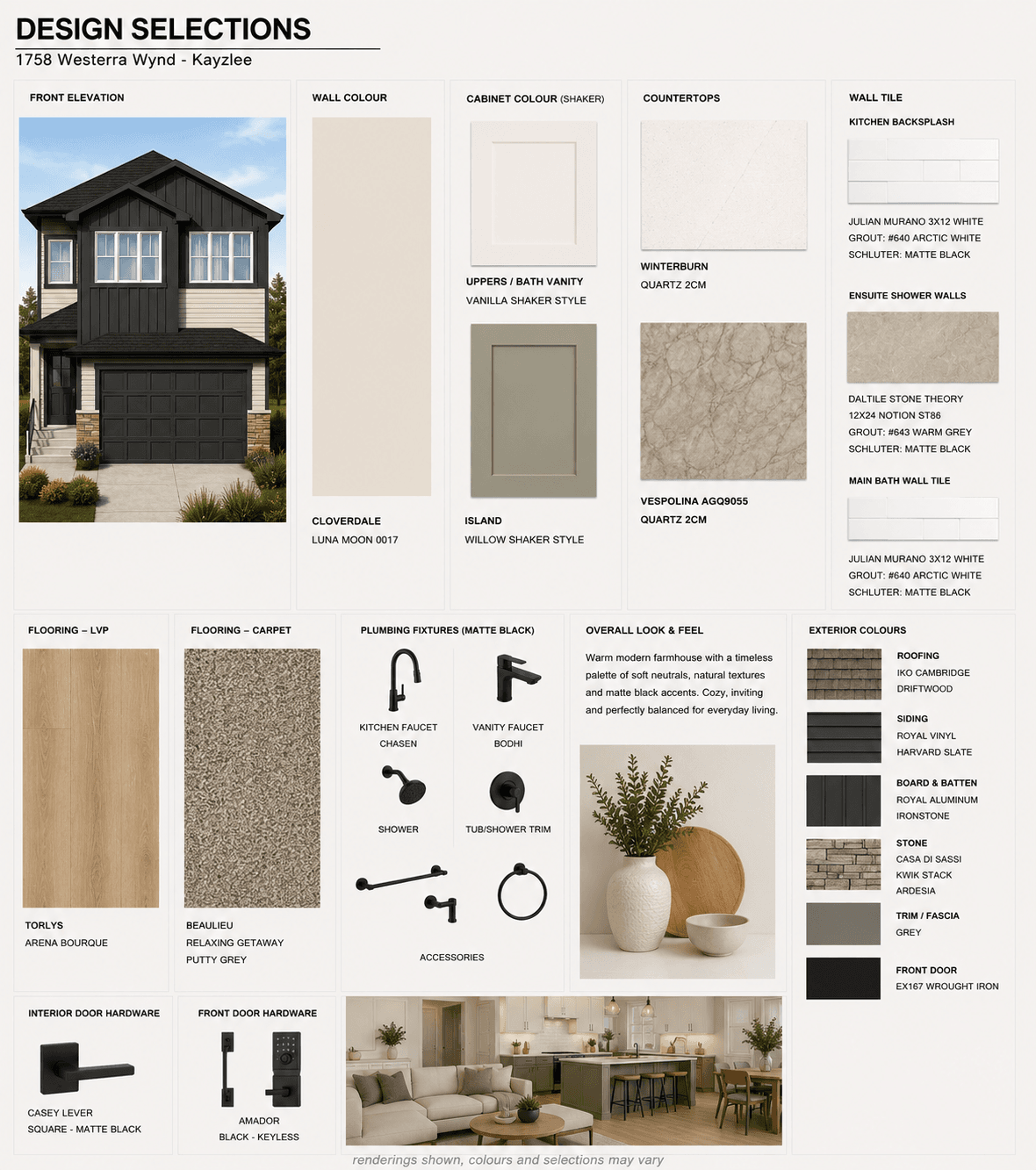 1758 Westerra Wynd – Mood Board