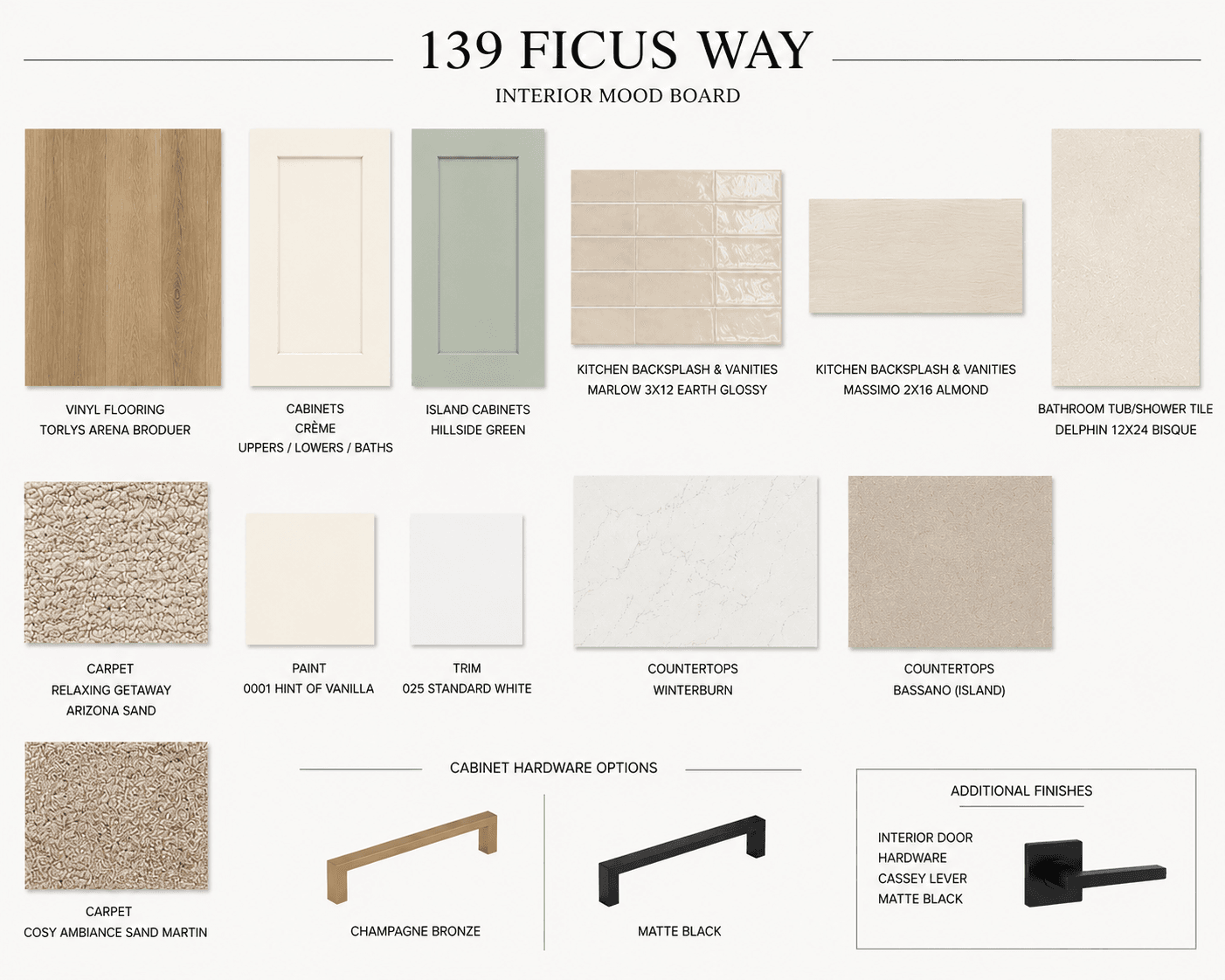 139 Ficus Way – Mood Board