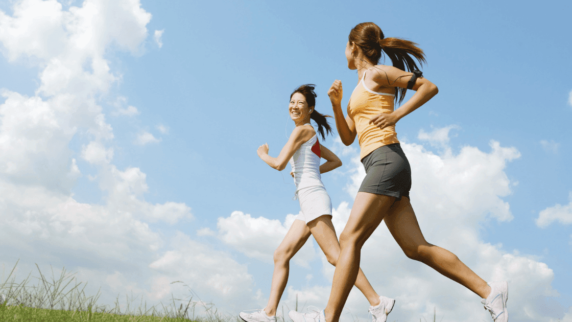women running outdoors in Stony Plain